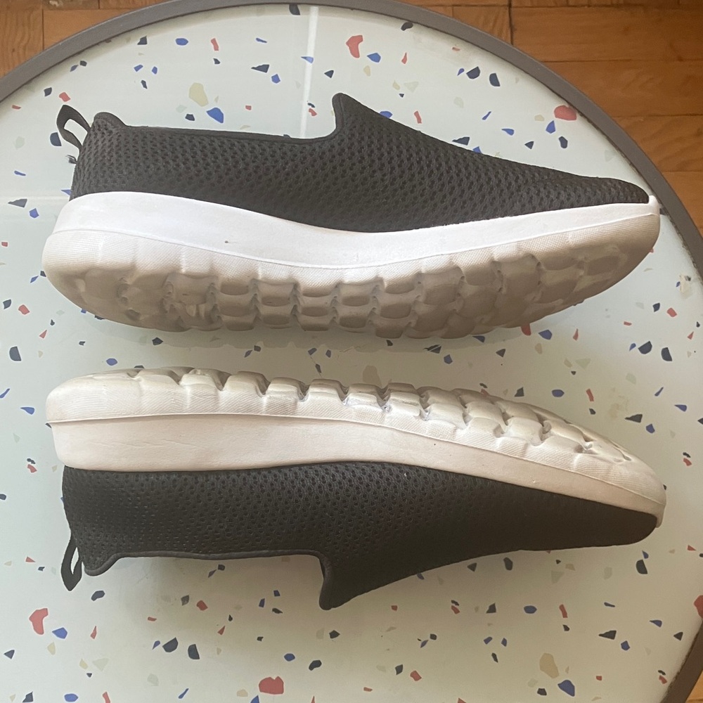 Skechers Go Walk Joy Women's Black and White Slip-On Sneakers - Picture 4 of 6